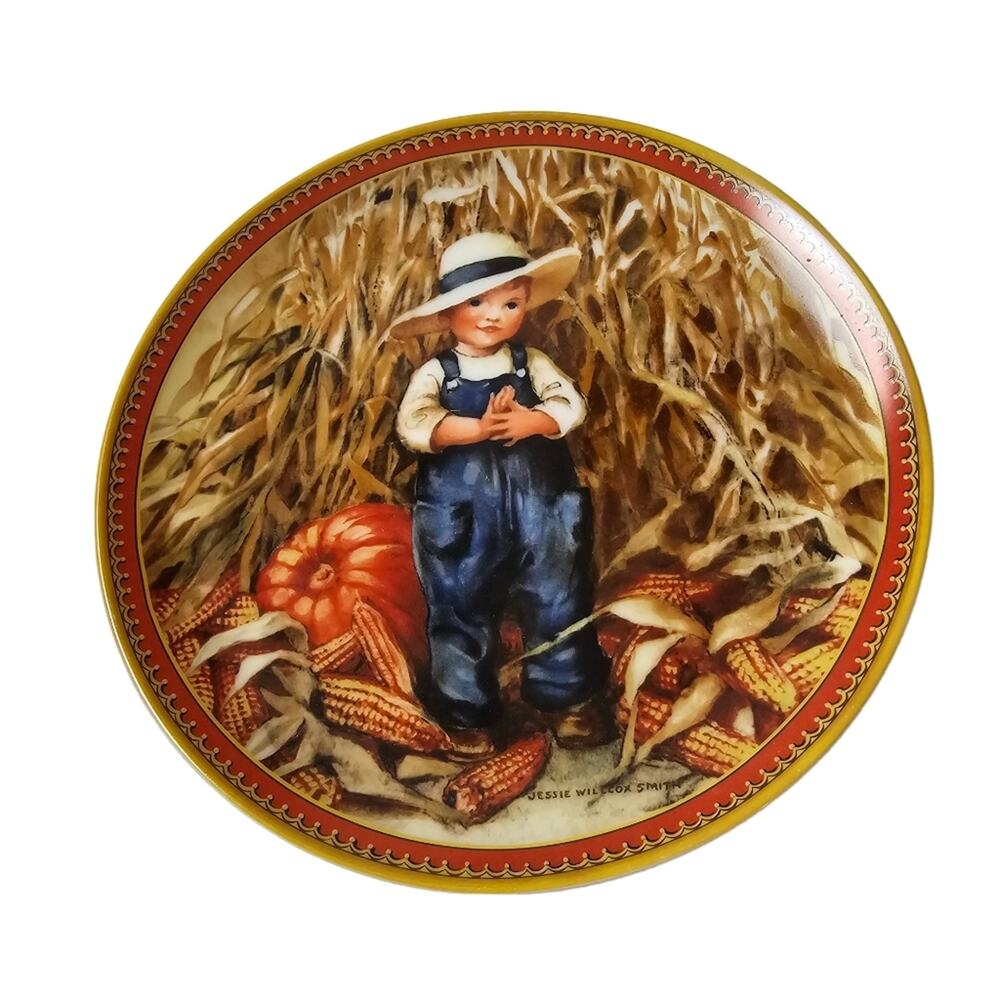 Knowles Plate Thanksgiving 1986 Second Issue Jessie Wilcox Smith Childhood Plate